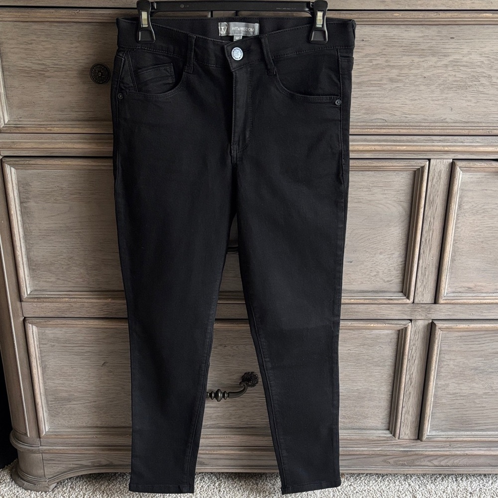 Wit & Wisdom Black Skinny High-Rise Jeans